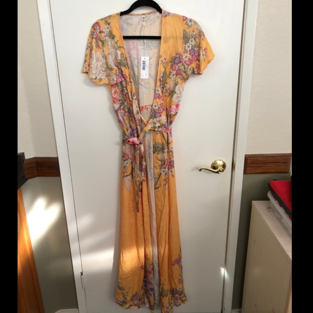 Spell Blue Skies Maxi Wrap Dress. - Picture 3 of 7